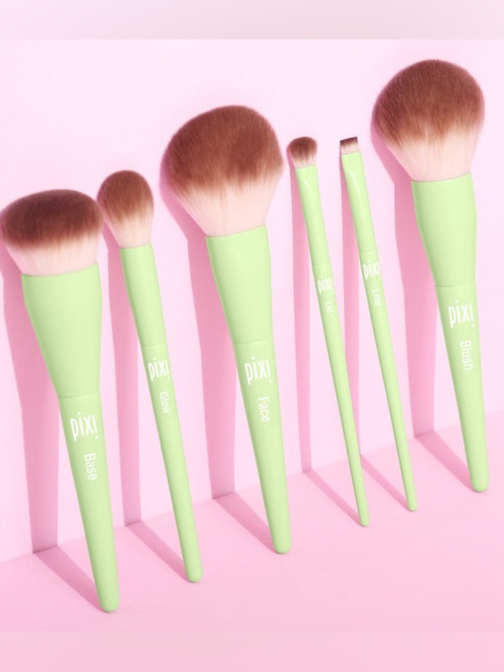 Pixi Mint Green 7-Piece Makeup Brush Set
